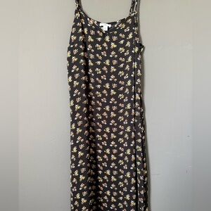 Dip Black Floral Maxi Skirt